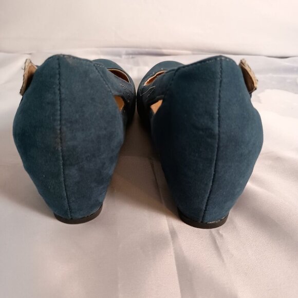 Naturalizer N5 Comfort Nevis Wedge Shoes Women’s 7.5W Faux Suede Taupe - Picture 5 of 8